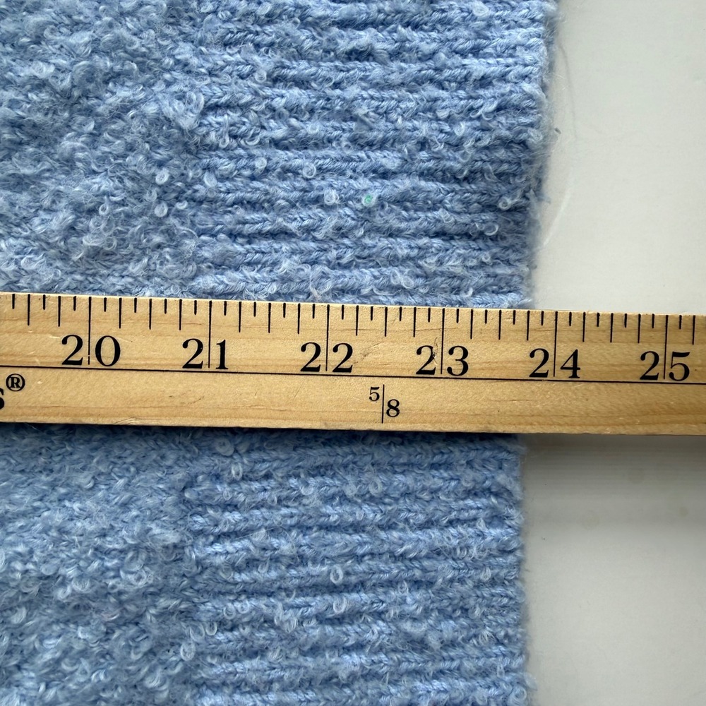 Aerie Teddy Boucle Knit Sweater S Light Blue Oversized Soft‎ Girl Cozy Lounge - Picture 12 of 12